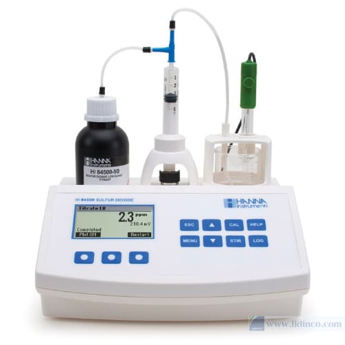 Máy chuẩn độ mini để đo lưu huỳnh điôxít trong rượu Hana Instruments HI84500