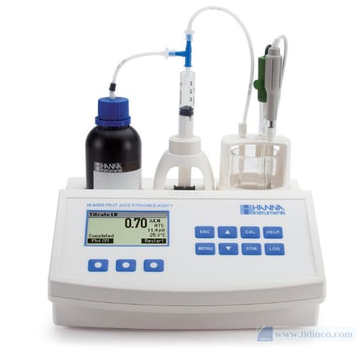 Máy chuẩn độ mini đo độ axit có thể chuẩn độ trong nước trái cây Hana Instruments HI84532