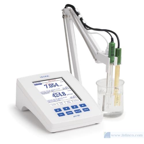Máy đo độ pH / mV để bàn và EC / TDS / Độ mặn / Điện trở suất dành cho phòng nghiên cứu - HI5521