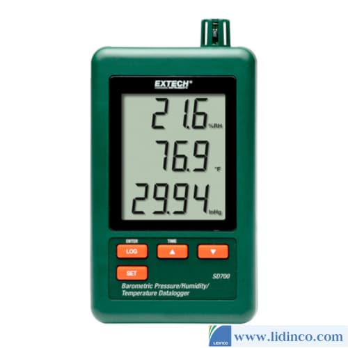 Bộ ghi dữ liệu độ ẩm, nhiệt độ, áp suất khí quyển Extech SD700
