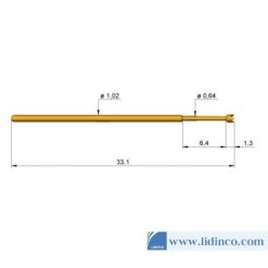 Chân pin ICT Ingun GKS-075 238 064 A 2000 33.1 mm 2 N