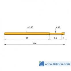 Chân pin ICT Ingun GKS-100 277 090 A 3000 33.4 mm 3 N 