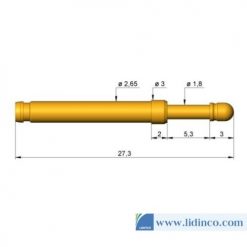 Chân pin ICT Ingun HSS-120 305 230 A 1502 27.3 mm 1.5 N