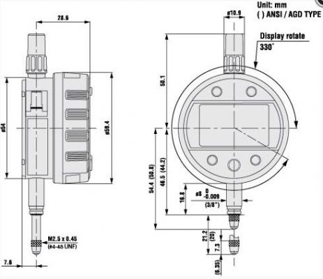Đồng hồ so điện tử Mitutoyo 543-311B 12.7mm 