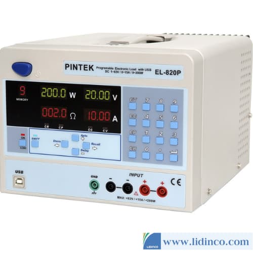 Nguồn điện lập trình 1~63V/0~15A Pintek EL-820P
