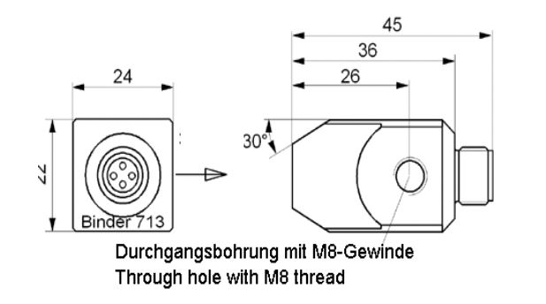 Sensor đo độ rung công nghiệp MMF KS81B 100 mVg